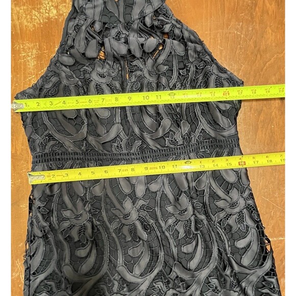 Bardot Isa Cocktail Dress Size 10 Lace Halter French Navy Lined Evening Party - Picture 8 of 12